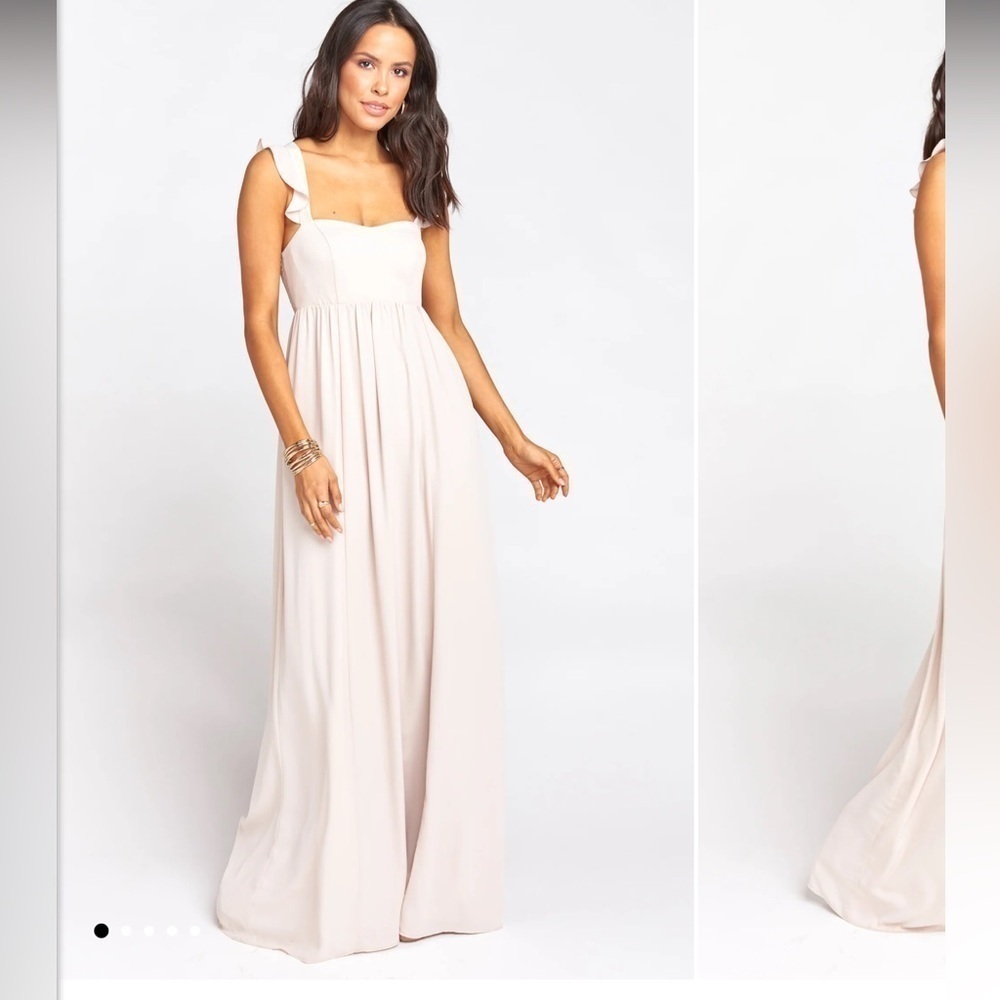 SHOW ME YOUR MUMU June Maxi Dress cream color gown women’s size L prom wedding